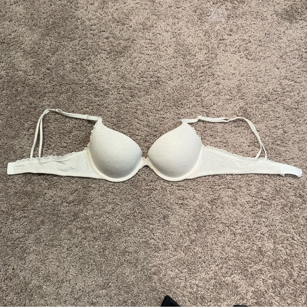 Aerie Real Happy Demi Push-up Bra - Size 36B - Heather Frost